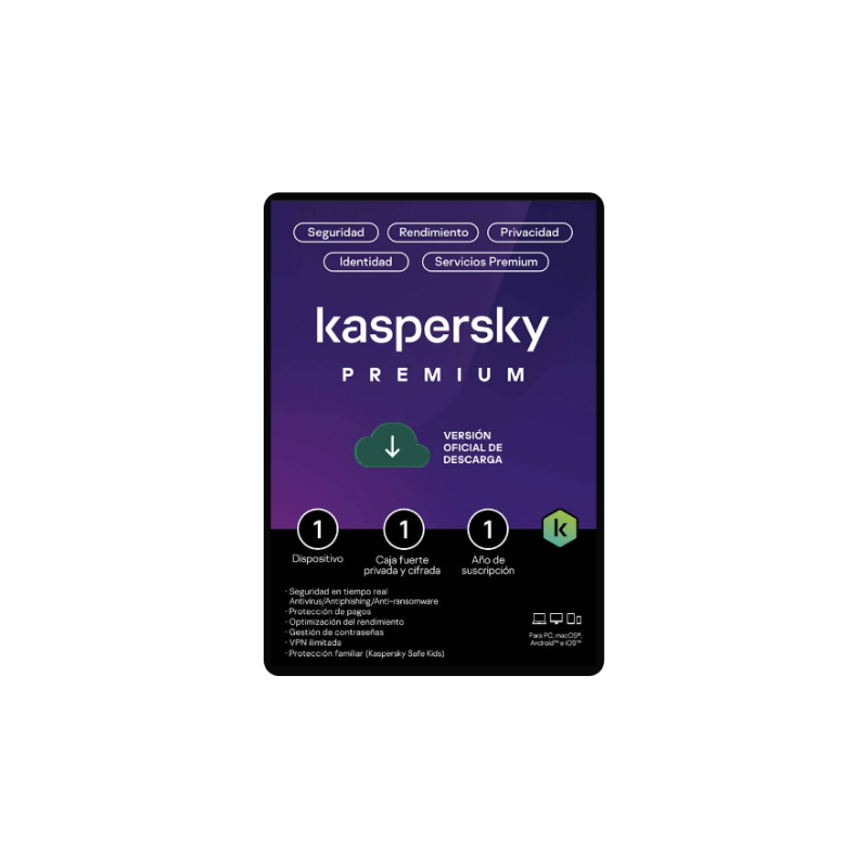 Kaspersky Premium Total Security 2025 (PC) (1 Dispositivo, 1 año) - Kaspersky Clave - GLOBAL