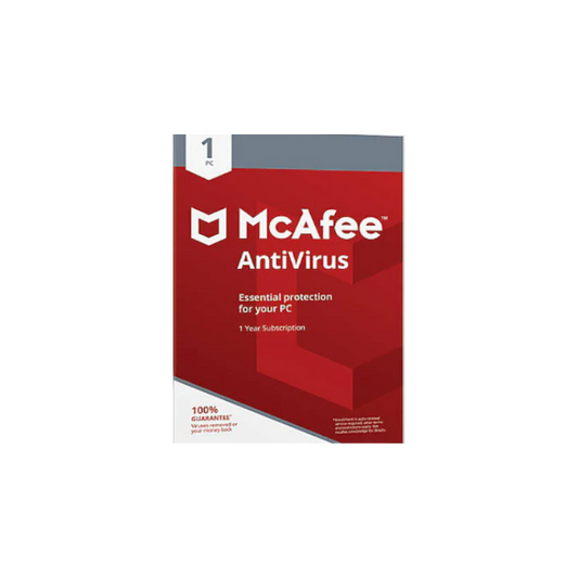 McAfee AntiVirus PC 1 Dispositivo 1 año McAfee Clave GLOBAL