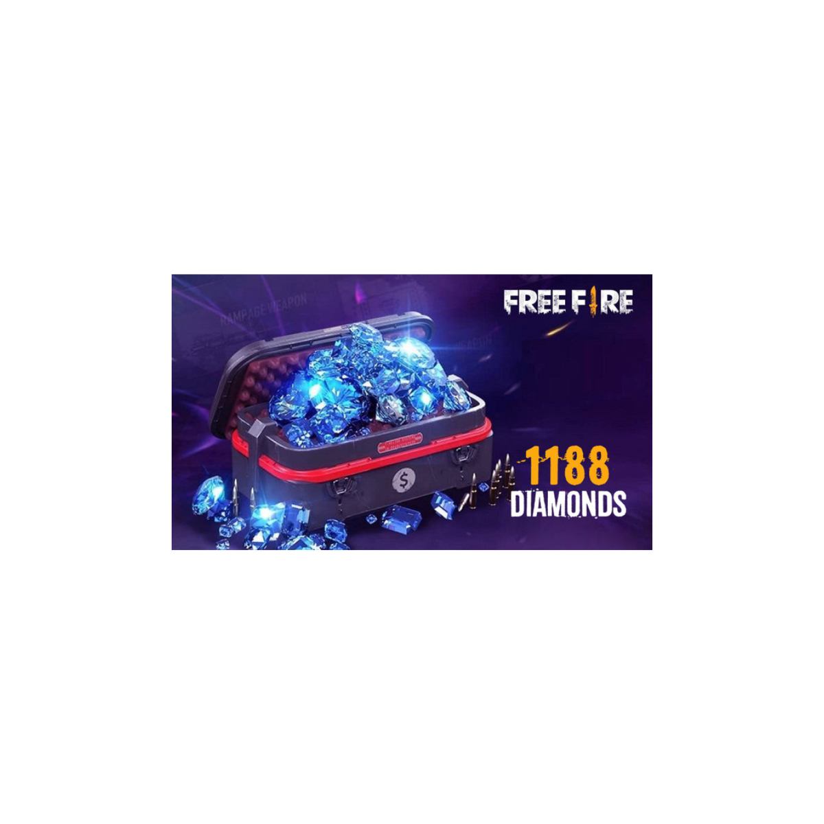 💎 Free Fire – Recarga por ID: 1080 Diamantes + 108 Bonus