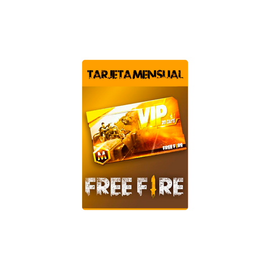 💎 Free Fire – Recarga por ID: Tarjeta Mensual